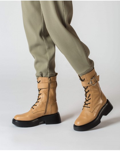 Wonders-Botines y Botas-Botín PUNK Marrón