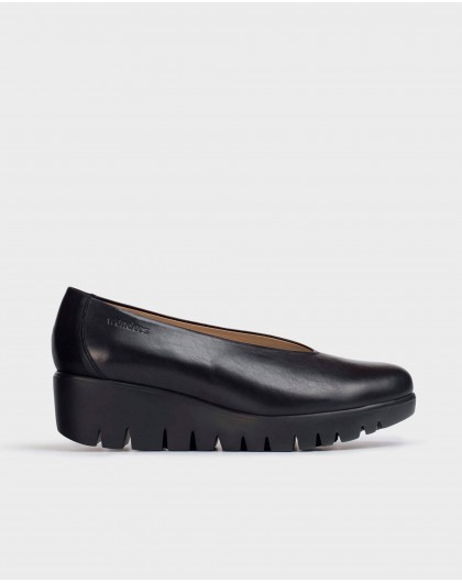 Wonders-Cuñas-Zapatos FLY Negros