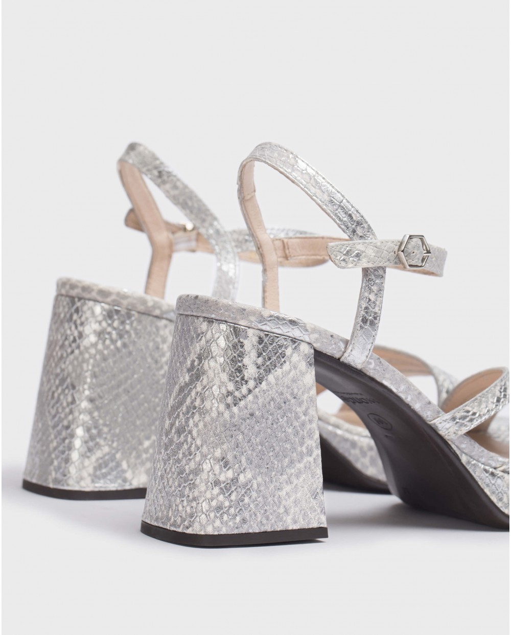 Wonders-Outlet Cuñas-Sandalias LOVE Plata