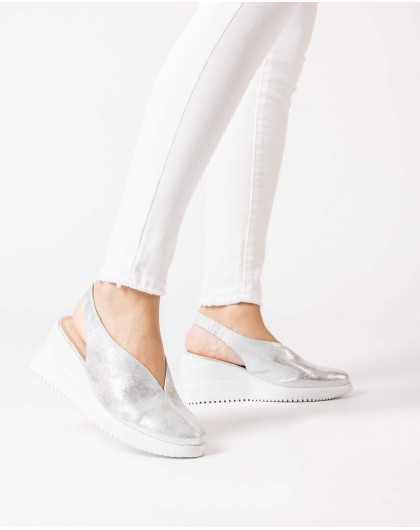 Wonders-Outlet Cuñas-Zapato cuña WALTER Plata