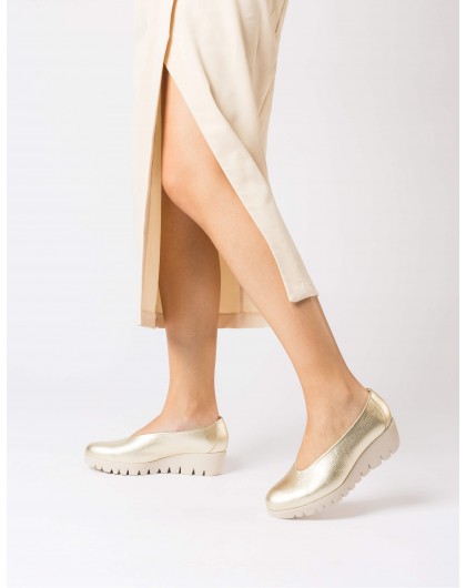 Wonders-Cuñas-Zapatos FLY Oro