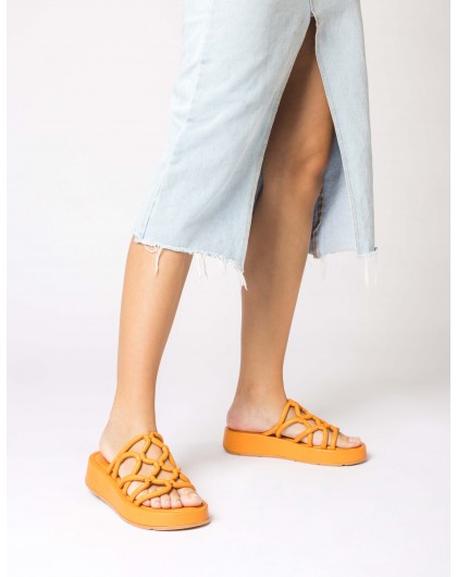 Wonders-Sandalias-Sandalias cuña ELADIA Naranja