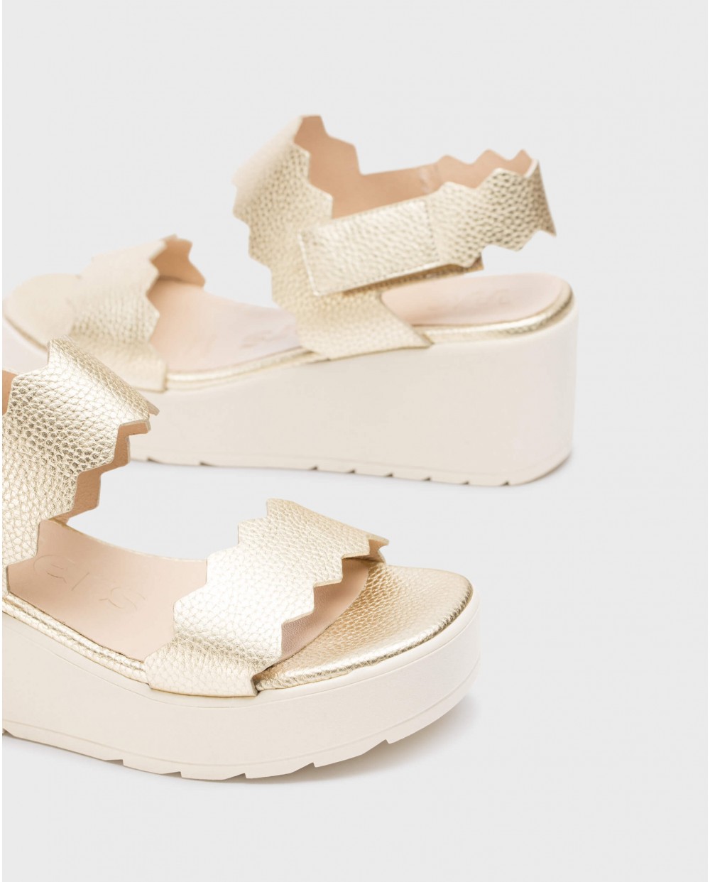 Wonders-Sandalias-Sandalias PÚRPURA Oro