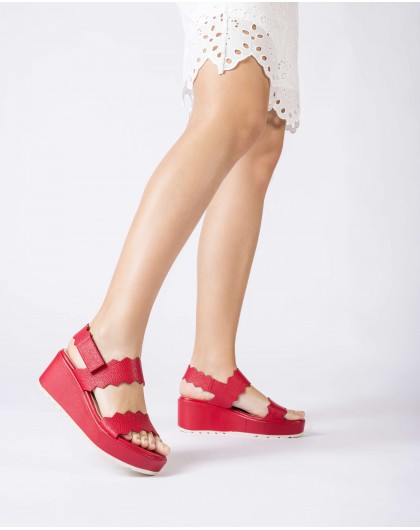 Wonders-Sandalias-Sandalias PÚRPURA Rojo