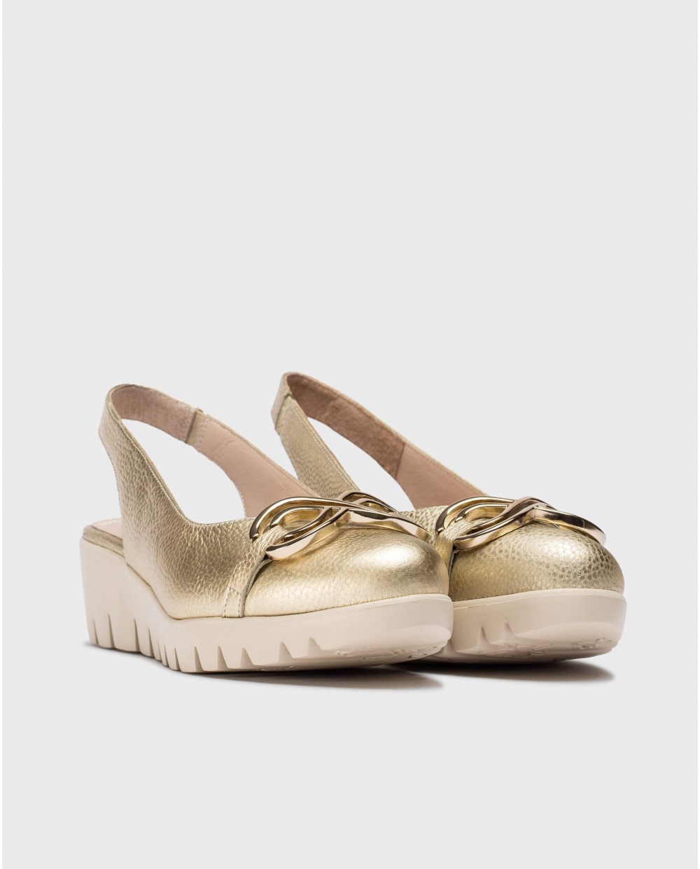 Wonders-Cuñas-Zapatos destalonados GALE Oro