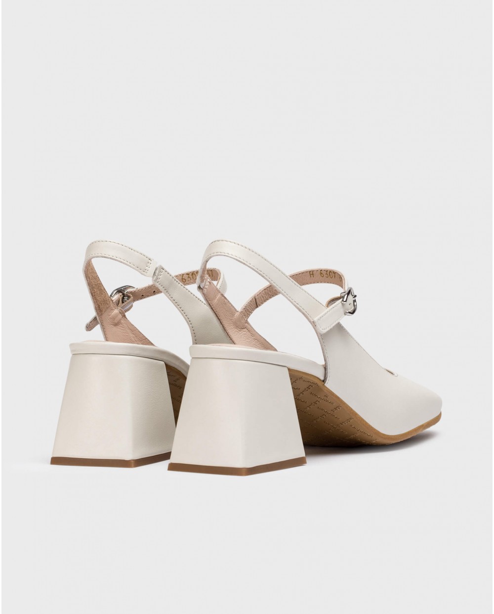 Wonders-Tacones-Zapatos destalonados JANE Blancos